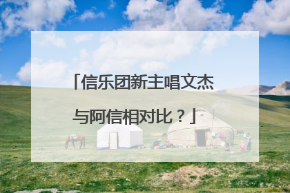 信乐团新主唱文杰与阿信相对比？