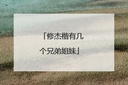 修杰楷有几个兄弟姐妹