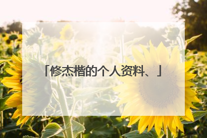 修杰楷的个人资料、