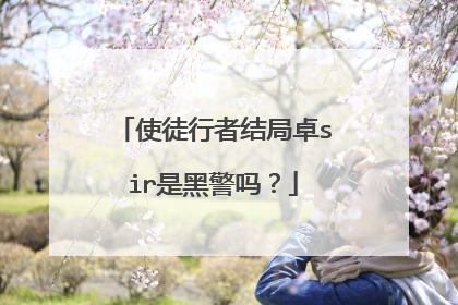 使徒行者结局卓sir是黑警吗?