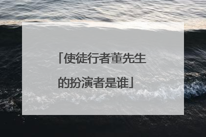 使徒行者董先生的扮演者是谁