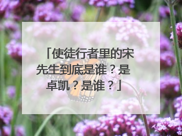 使徒行者里的宋先生到底是谁？是卓凯？是谁？