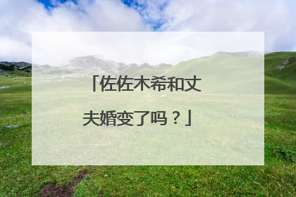 佐佐木希和丈夫婚变了吗？