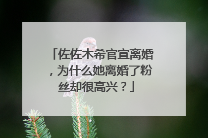佐佐木希官宣离婚，为什么她离婚了粉丝却很高兴？