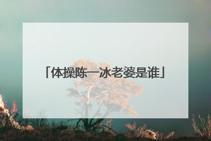 体操陈一冰老婆是谁