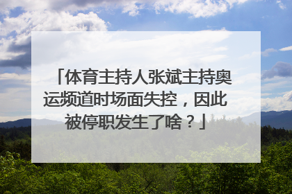 体育主持人张斌主持奥运频道时场面失控,因此被停职发生了啥?
