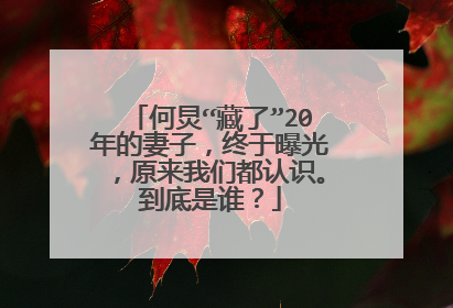 何炅“藏了”20年的妻子，终于曝光，原来我们都认识。到底是谁？