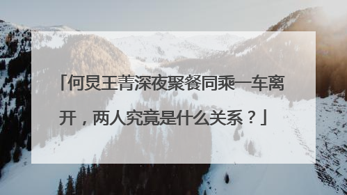 何炅王菁深夜聚餐同乘一车离开，两人究竟是什么关系？