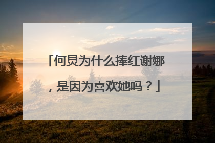 何炅为什么捧红谢娜，是因为喜欢她吗？