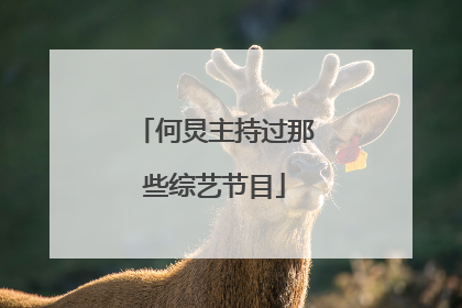 何炅主持过那些综艺节目