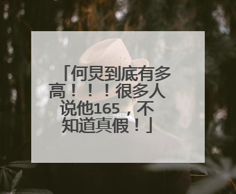 何炅到底有多高！！！很多人说他165，不知道真假！
