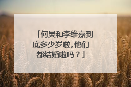 何炅和李维嘉到底多少岁啦,他们都结婚啦吗?