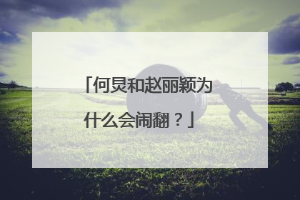 何炅和赵丽颖为什么会闹翻?