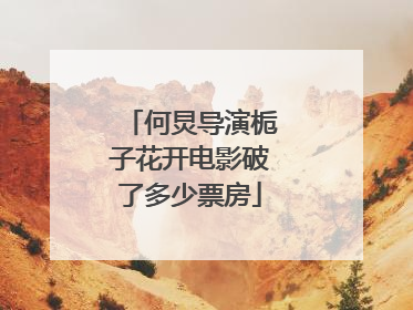 何炅导演栀子花开电影破了多少票房