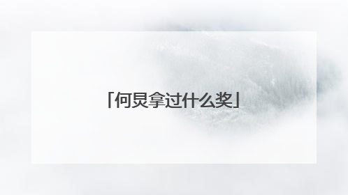 何炅拿过什么奖