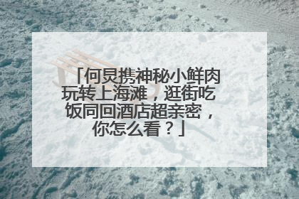 何炅携神秘小鲜肉玩转上海滩，逛街吃饭同回酒店超亲密，你怎么看？
