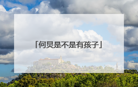 何炅是不是有孩子