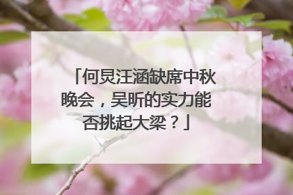 何炅汪涵缺席中秋晚会,吴昕的实力能否挑起大梁?