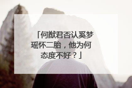 何猷君否认奚梦瑶怀二胎，他为何态度不好？