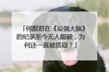 何猷君在《最强大脑》的纪录至今无人能破,为何还一直被质疑?