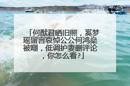 何猷君晒旧照，奚梦瑶留言哀悼公公何鸿燊被嘲，低调护妻删评论，你怎么看?