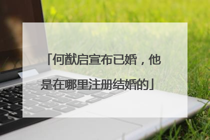 何猷启宣布已婚,他是在哪里注册结婚的