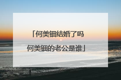 何美钿结婚了吗 何美钿的老公是谁