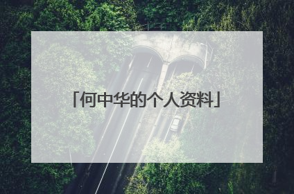何中华的个人资料
