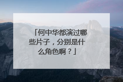何中华都演过哪些片子,分别是什么角色啊?