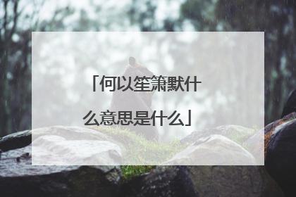何以笙箫默什么意思是什么