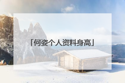 何姿个人资料身高