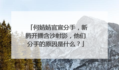 何婧婧官宣分手，新腾开播含沙射影，他们分手的原因是什么？