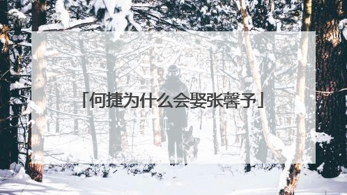 何捷为什么会娶张馨予