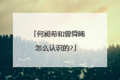 何昶希和曾舜晞怎么认识的?