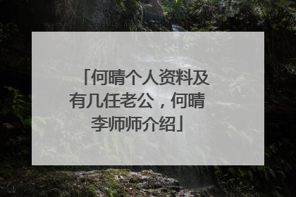 何晴个人资料及有几任老公，何晴李师师介绍