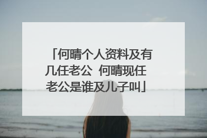 何晴个人资料及有几任老公 何晴现任老公是谁及儿子叫