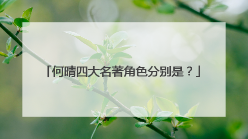 何晴四大名著角色分别是?