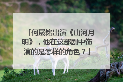 何晟铭出演《山河月明》,他在这部剧中饰演的是怎样的角色?