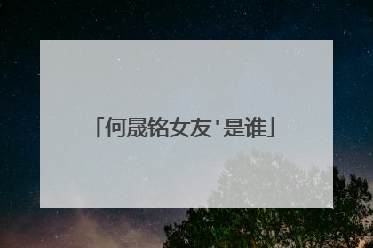 何晟铭女友'是谁