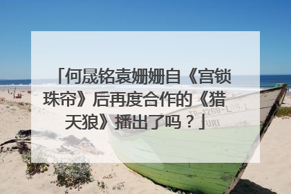 何晟铭袁姗姗自《宫锁珠帘》后再度合作的《猎天狼》播出了吗？