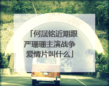 何晟铭近期跟严珊珊主演战争爱情片叫什么