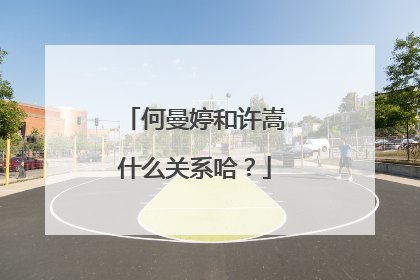 何曼婷和许嵩什么关系哈?