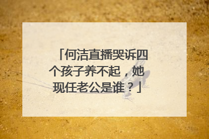 何洁直播哭诉四个孩子养不起，她现任老公是谁？