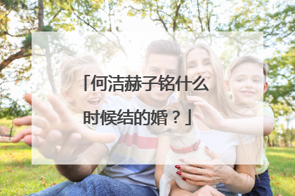 何洁赫子铭什么时候结的婚?