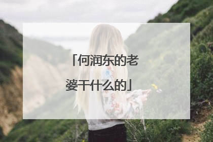 何润东的老婆干什么的