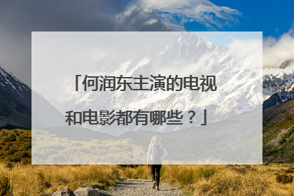 何润东主演的电视和电影都有哪些?