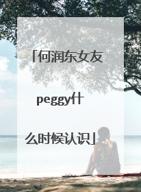 何润东女友peggy什么时候认识