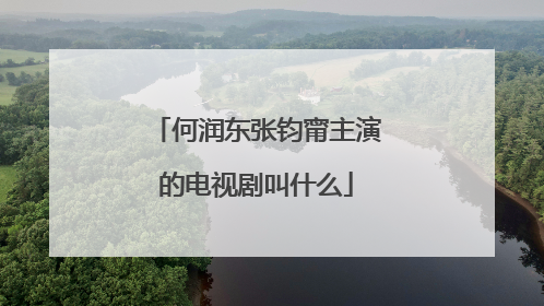 何润东张钧甯主演的电视剧叫什么