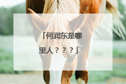 何润东是哪里人？？？