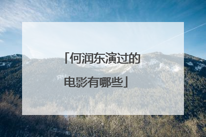 何润东演过的电影有哪些